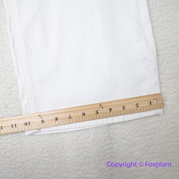 New! Jen 7 by 7 for All Mankind ivory white cropped wide leg jeans, size 12 - Picture 6 of 13